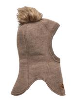 Mikk-line - Wool Fullface W. Pom Pom - Balaklava - Smėlio