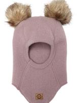 Mikk-line - Wool Fullface W. Pom Pom - Balaklava - Rožinė