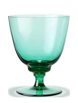 Holmegaard - Flow Glas På Fod 35 Cl Emerald Green - Baltojo vyno taurės - Žalia