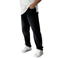 Vyriški tamprūs džinsai Džinsai vyrams Baggy Straight Leg Fashion Patogūs liemens kelnės laisvos L juoda