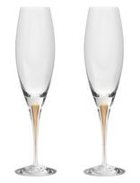 Orrefors - Intermezzo Champagne Glass Gold 2-Pack - Šampano taurės - Nude