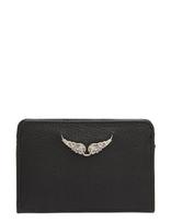 Zadig & Voltaire - Zv Pass Grained Leather - Kortelių dėklas - Juoda