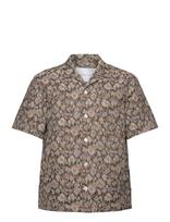 Garment Project - Camp Collar Shirt - Earth Flower - Marškinėliai trumpomis rankovėmis - Ruda