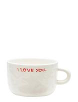 Anna + Nina - I Love You Cappuccino Mug - Kavos puodelis - Balta