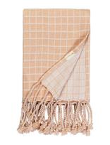 Fabelab - Blanket - Grid - Antklodė ir lovatiesė - Koralinė spalva