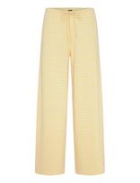 Gina Tricot - Striped Soft Trousers - Plačios kelnės - Geltona