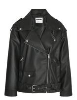 NOISY MAY - Nmpaulina Oversize Biker Jacket Noos - Odinis švarkelis - Juoda