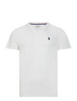 U.S. Polo Assn. - Uspa T-Shirt V-Neck Cem Men - Marškinėliai trumpomis rankovėmis - Balta