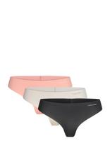 Calvin Klein - Thong 3Pk - Stringai - Juoda