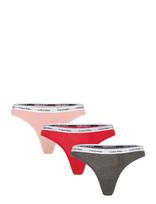 Calvin Klein - Thong 3Pk - Stringai - Marga / raštuota