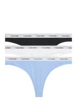 Calvin Klein - Thong 3Pk - Stringai - Mėlyna