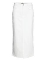 MOS MOSH - Mmmella White Denim Skirt - Iki kelių ir midi suknelės - Balta