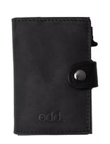 Edd. - Rfid Leather/Alu Card Holder - Kortelių dėklas - Juoda