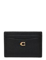 Coach - Polished Pebble Leather Essential Card Case - Kortelių dėklas - Juoda