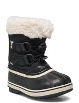 Sorel - Childrens Yoot Pac Nylon Boot Wp - Žieminiai batai su raišteliais - Juoda