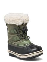 Sorel - Childrens Yoot Pac Nylon Boot Wp - Žieminiai batai su raišteliais - Chaki spalva