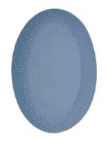 Aida - Confetti Oval Dish W/Relief 1 Pcs. Giftbox - Serviravimo lėkštė - Mėlyna