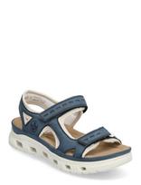 Rieker - 64066-14 - Plokščiapadės basutės - Mėlyna