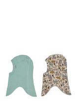 Mikk-line - 2 Pack Cotton Fullface - Balaklava - Žalia