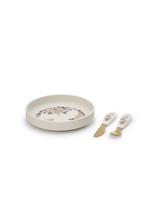 Elodie Details - Silicone Plate Set - Blue Garden Light - Lėkštės - Marga / raštuota