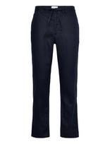 Gant - Relaxed Linen Ds Pants - Lininės kelnės - Tamsiai mėlyna