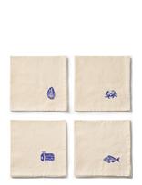 Midnatt - Napkins 4-Pack La Mer - Audinių servetėlės - Smėlio