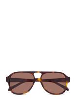 Corlin Eyewear - Gelo Tortoise Brown - Aviator stiliaus akiniai nuo saulės - Ruda