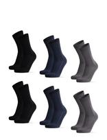 Danish Endurance - Bamboo Crew Socks 6-Pack - Įprastos kojinės - Juoda