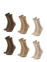 Danish Endurance - Bamboo Crew Socks 6-Pack - Įprastos kojinės - Smėlio