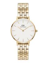 Daniel Wellington - Petite 28 5-Link G White - Analoginis laikrodis - Aukso