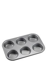 Dorre - Karabo 6 Muffin Pan - Keksiukų formelės - Sidabro