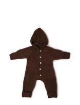 Smallstuff - Jumpsuit Bouclé Merino Wool W. Buttons And Hoodie - Kombinezonas - Ruda