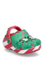 Crocs - Mickey Xmas Lined Cls Clg T - Šlepetės ir batai kambariams - Žalia