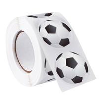 Lipnios futbolo kamuoliukų lipdukai 500 vnt./ritinėlis – 1 colio vandeniui atsparūs sportinio kamuolio etiketės vakarėlio dovanėlėms, scrapbooking, sausainių maišeliams 200*200*23CM