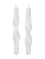 Broste Copenhagen - Twist Taper Candle - Žvakė - Balta
