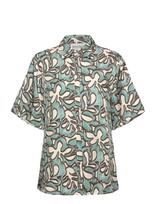 Malina - Gia Printed Short Sleeve Shirt - Lininiai marškiniai - Marga / raštuota