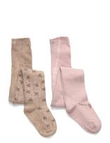 Minymo - Stockings W. Pattern (2-Pack) - Pėdkelnės - Marga / raštuota