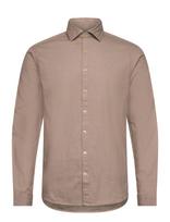 Lindbergh - Soft Indigo Stretch Shirt L/S - Džinsiniai marškiniai - Smėlio