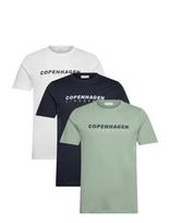 Lindbergh - 3 Pack Cph Tee S/S - Marškinėliai trumpomis rankovėmis - Marga / raštuota