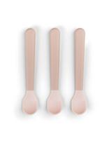 Done By Deer - Foodie Easy-Grip Baby Spoon 3-Pack Powder - Stalo įrankiai - Rožinė