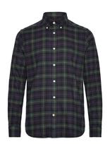 Morris - Flannel Tartan Shirt-Classic Fit - Laisvalaiko marškiniai - Tamsiai mėlyna
