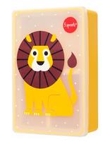 3 Sprouts - 3 Sprouts Silicone Bento Food Box, Lion/Yellow - Pietų dėžutė - Geltona