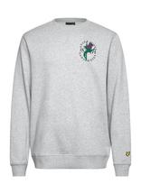Lyle & Scott - Thistle Flora Printed Crew Neck Sweatshirt - Megztinis - Pilka