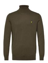 Lyle & Scott - Cotton Merino Turtleneck Jumper - Golfo kelnės - Chaki spalva