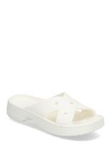 Crocs - Cl Womens Cross Strap - Baseino šlepetės - Balta