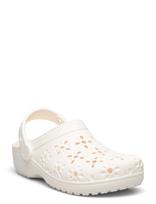 Crocs - Classic Floral Cut Out Clog K - Klumpės - Balta