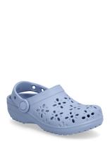 Crocs - Classic Floral Cut Out Clog K - Klumpės - Mėlyna