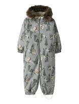 Name It - Nmnsnow10 Suit Aop Fo - Slidinėjimo kombinezonai ir komplektai - Pilka