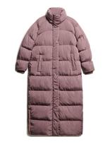 Superdry - Maxi Longline Puffer Jacket - Paminkštintas paltas - Violetinė