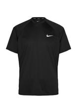 NIKE SWIM - Nike Essential Short Sleeve Hydroguard - Sportiniai marškinėliai - Juoda